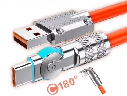 CABLE DE CHARGE RAPIDE 120W USB VERS TYPE-C ROTATIF 180°